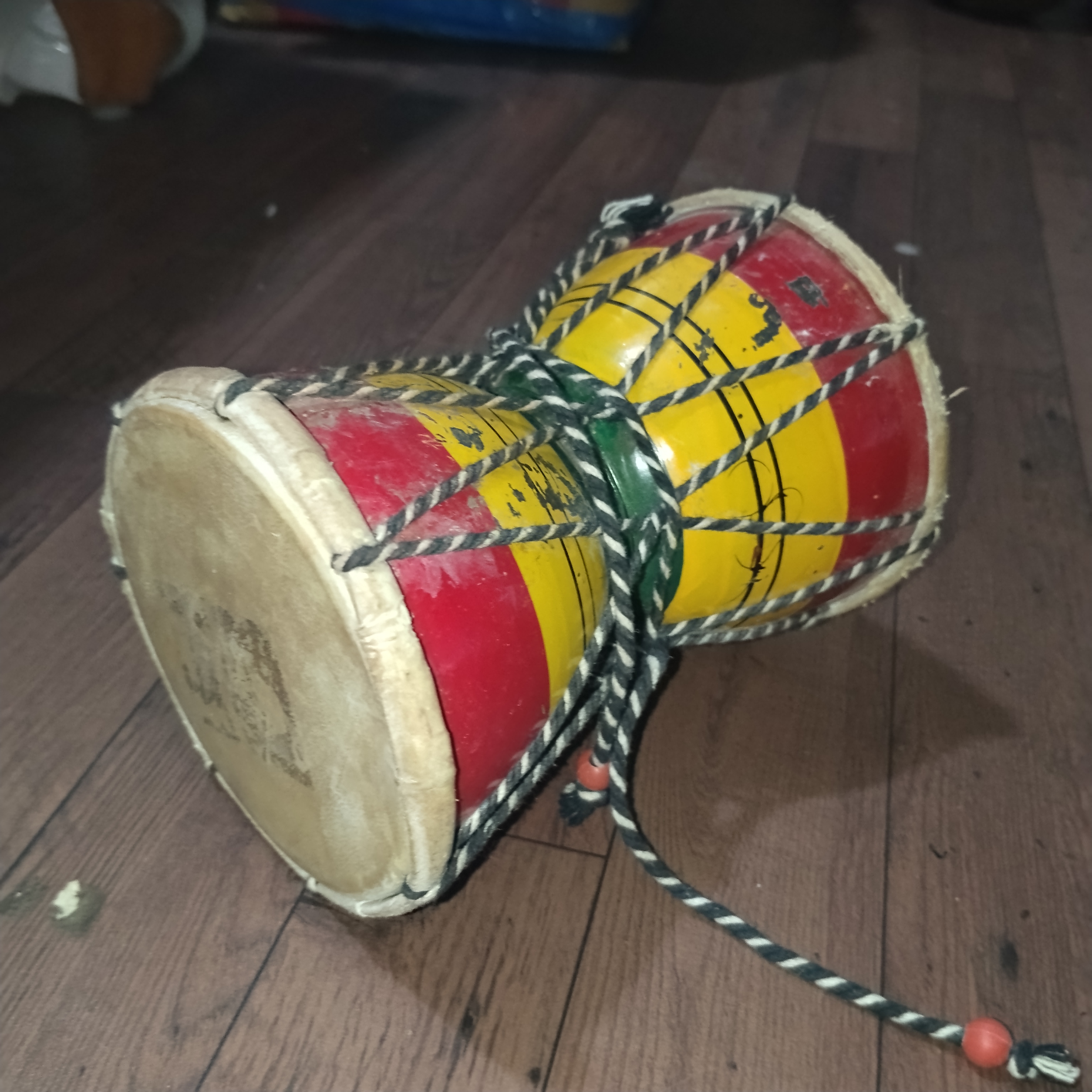 Traditional Indian Damru Musical Instrument