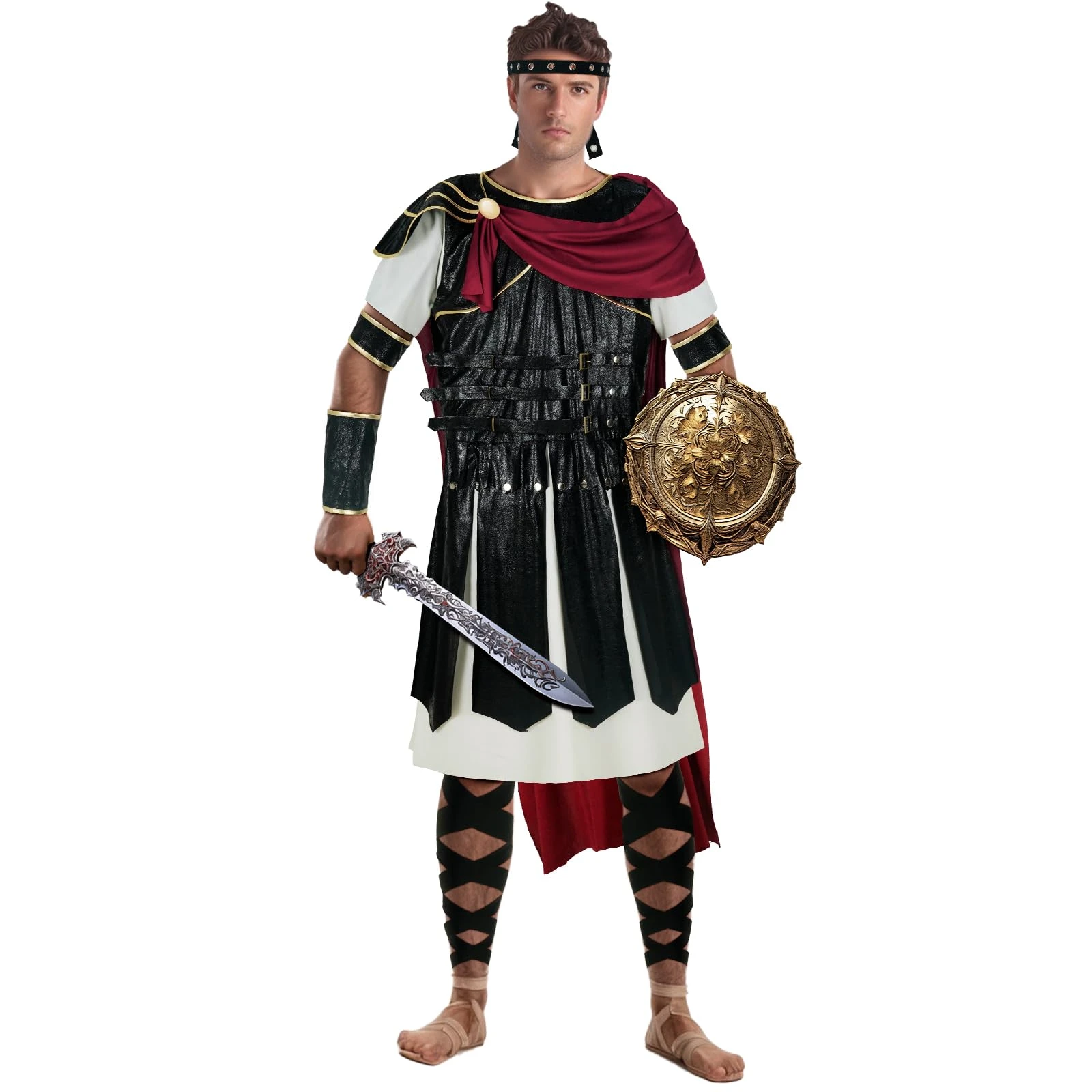 Men's Ancient Roman Centurion Gladiator Warrior Costume Set