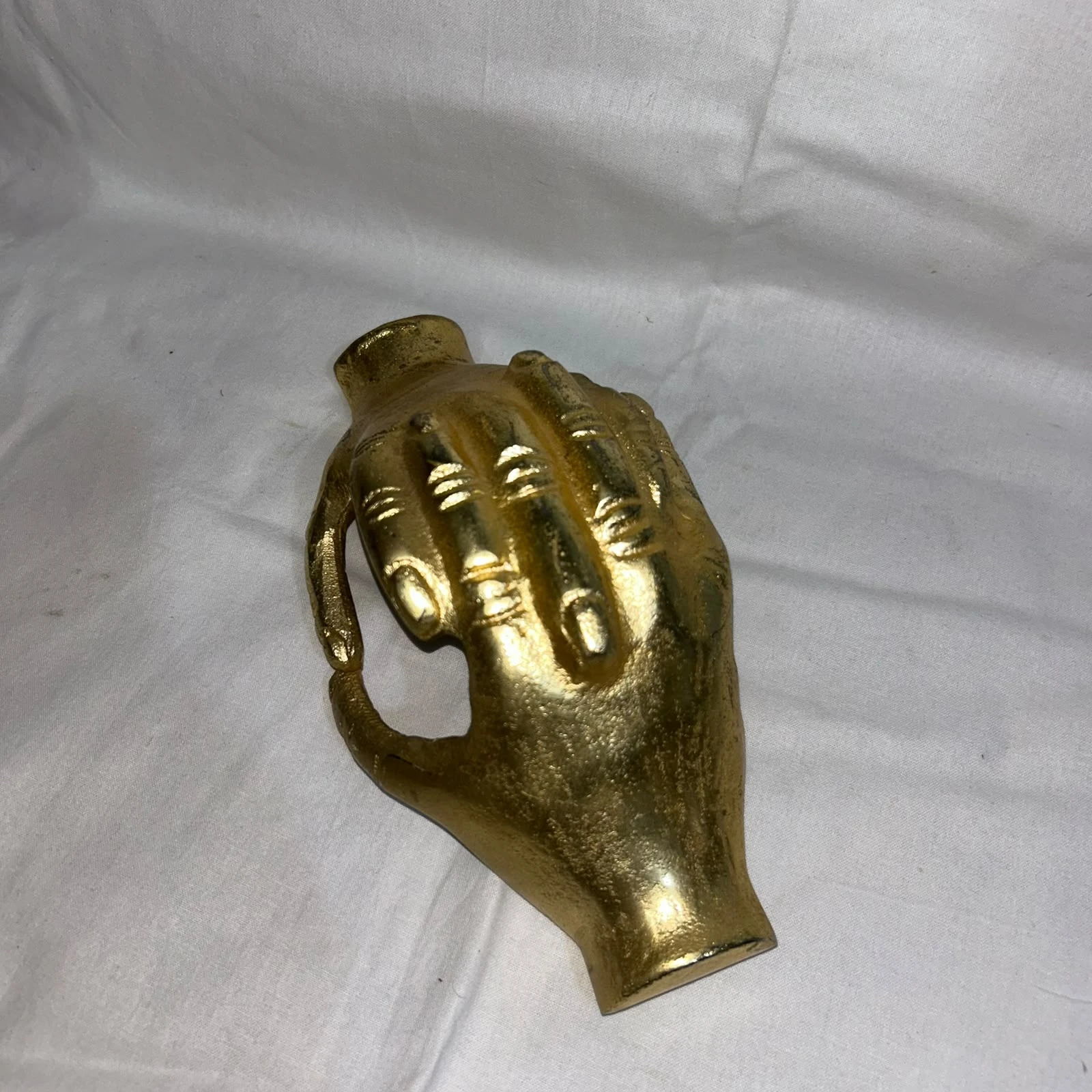 Exquisite Gold Hand Shaped Decorative Sculpture